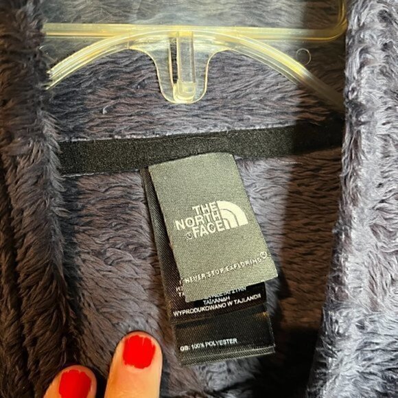 The North Face indigo Osito asymmetrical snap sweatshirt - Picture 3 of 6